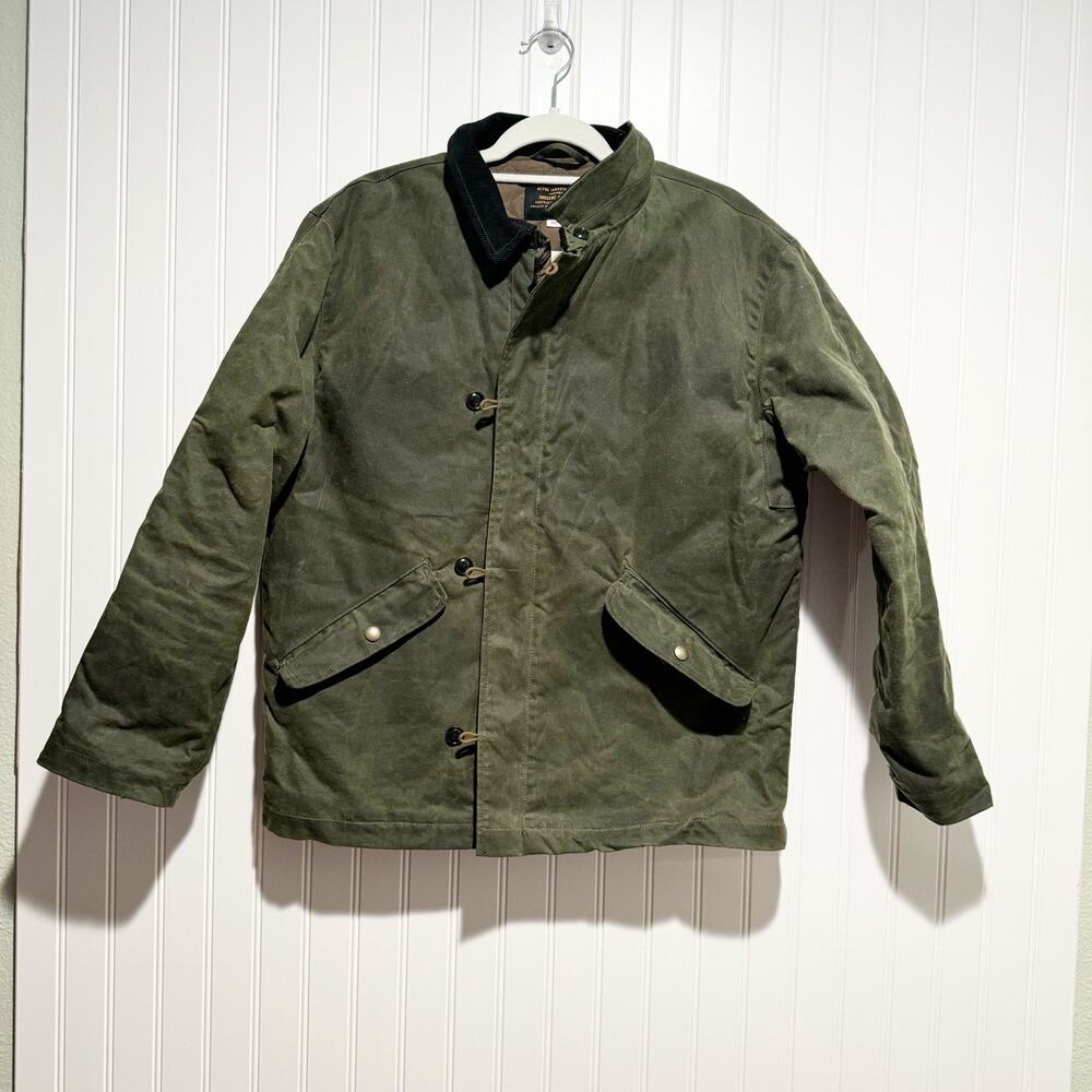 Alpha Industries Imogene Willie Wax Field Jacket Quilted Lining Forest Green Med - Picture 1 of 10
